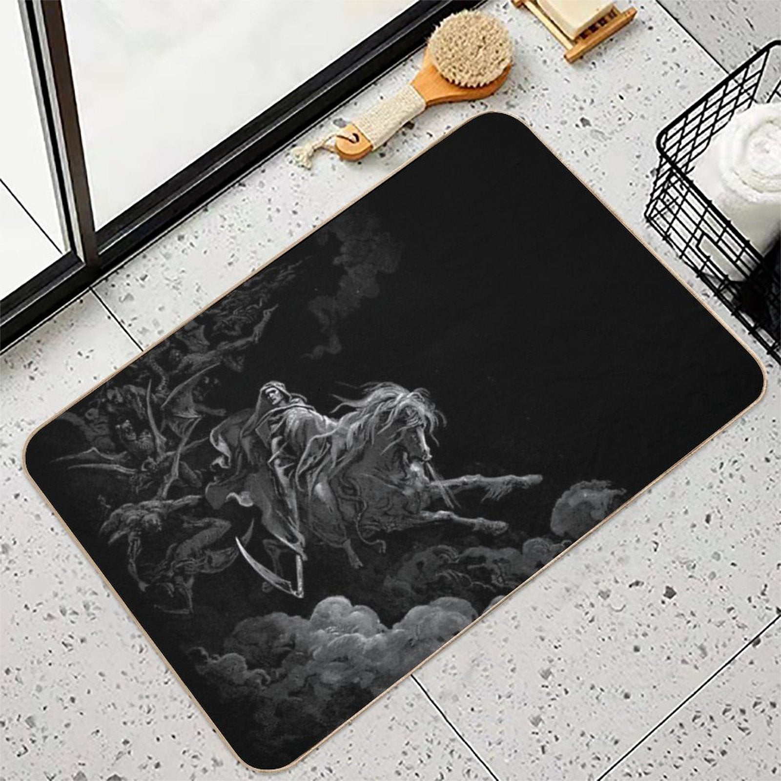Death on The Pale Horse Durable Bath Mat