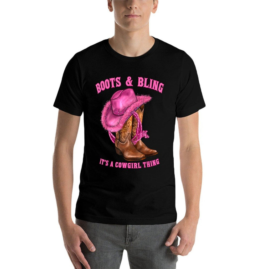 Boots And Bling It's A Cowgirl Thing Western Rodeo Cowgirls  Soft T-Shirt