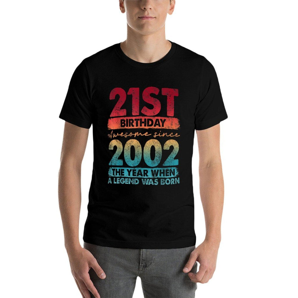 Vintage 2002 21 Year Old Gifts Limited Edition 21st Birthday  Cotton T-Shirt