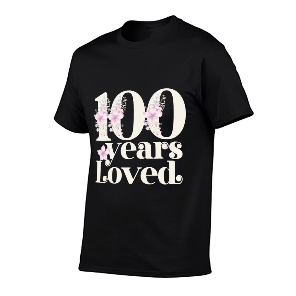 100 Years Loved  Grandma 100th Birthday Party 100 Year Old  Lightweight T-Shirt