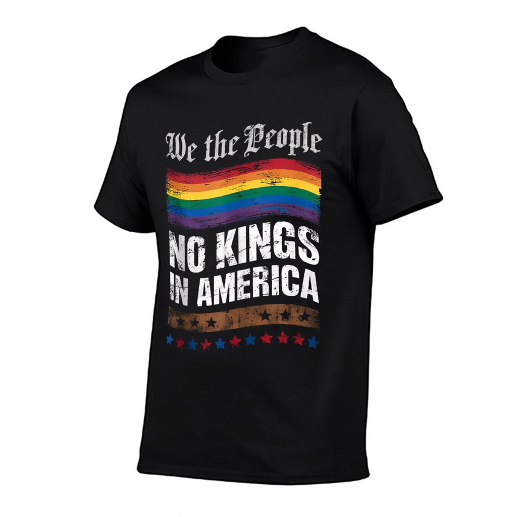 No Kings In America We The People Political Men Women  Slim-fit Cut T-Shirt