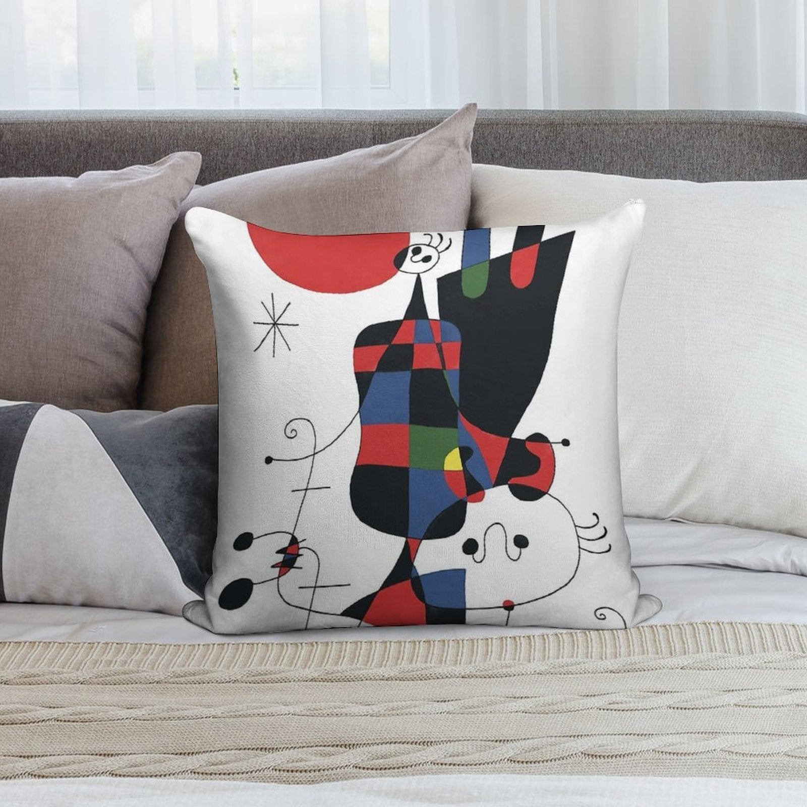 Joan Mirò #1 Soft Ultra-Soft Texture Throw Pillow
