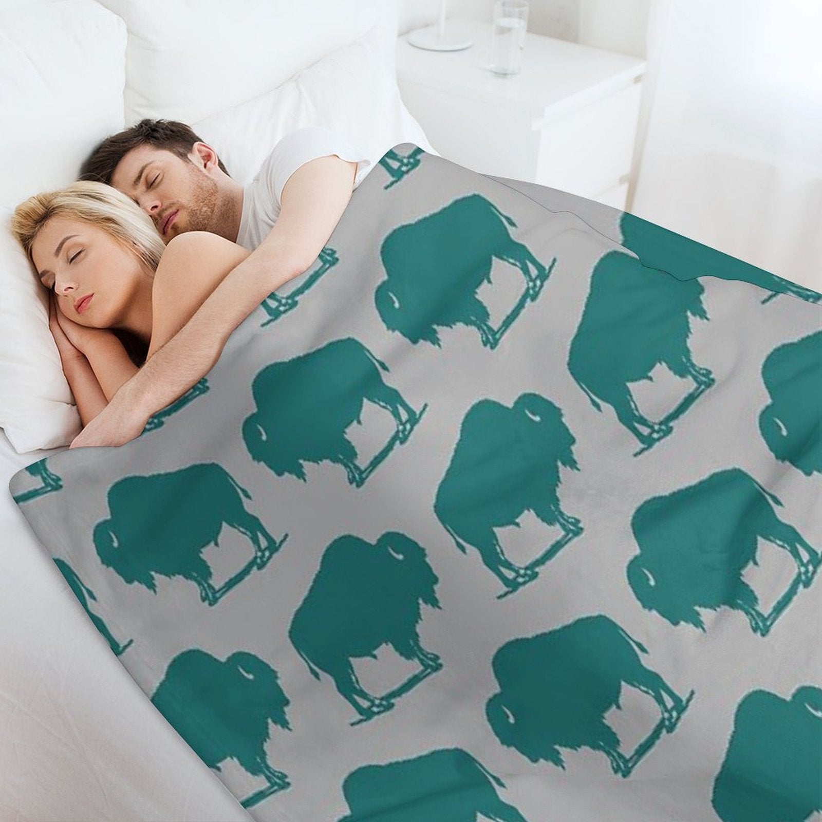 Buffalo Bison Pattern 226 Durable Throw Blanket