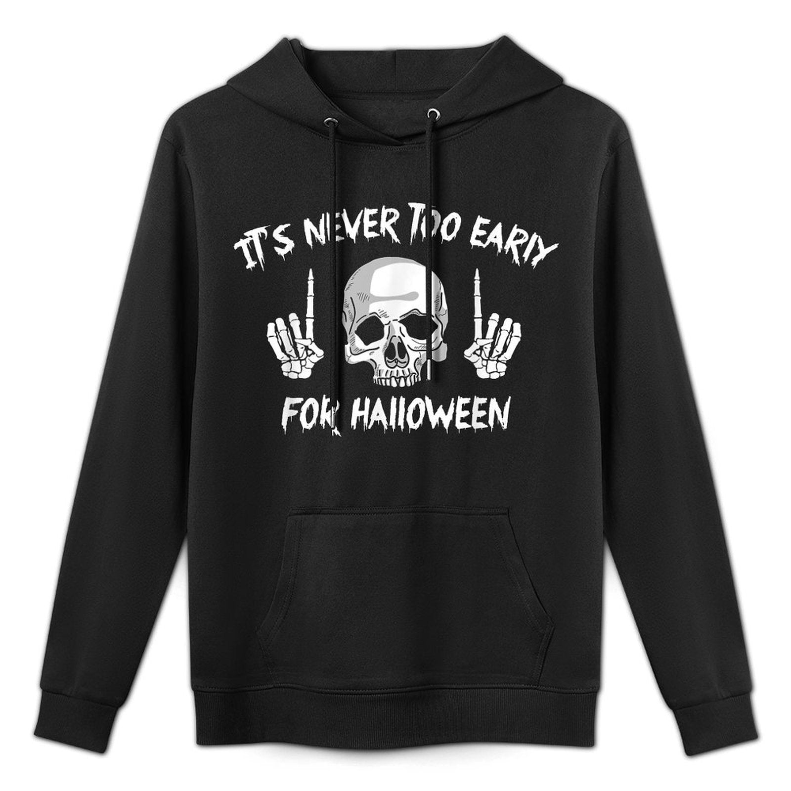Its Never Too Early For Halloween Goth Halloween Funny Cotton-Polyester Blend Hoodie