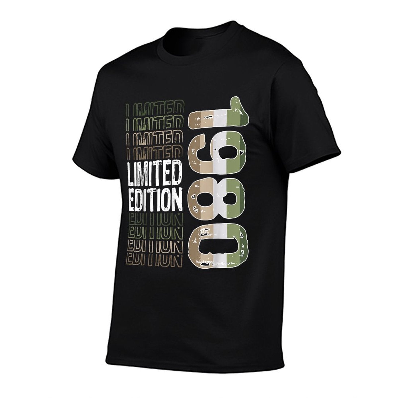 Limited Edition Vintage 1980 Retro Birthday  Summer-ready Fabric T-Shirt