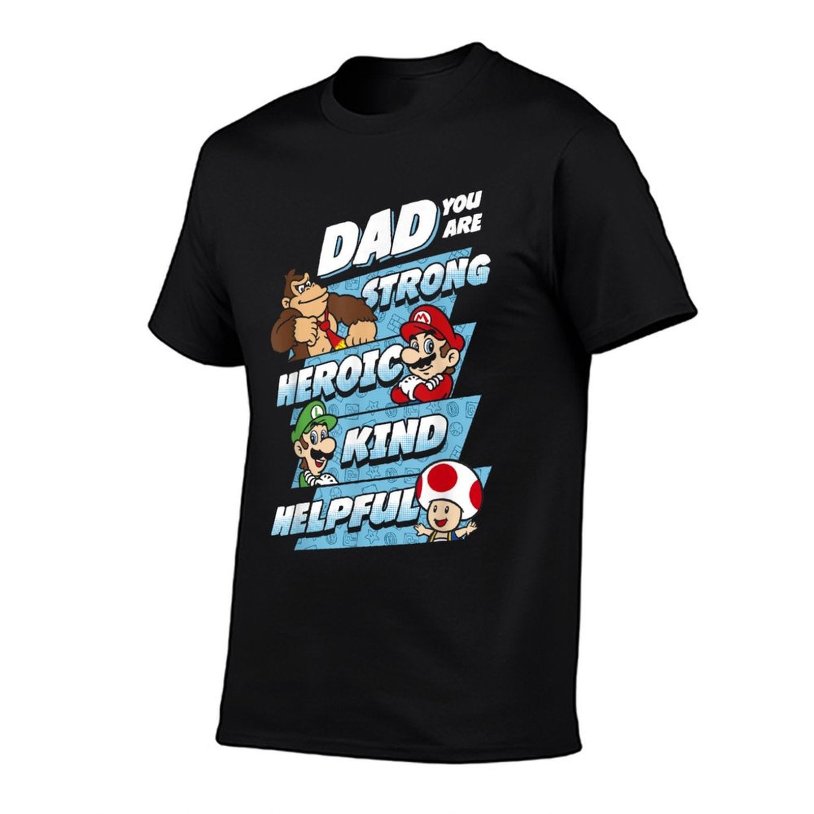 Nintendo Super Mario Dad You Are Big Chest Poster  Summer-ready Fabric T-Shirt