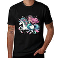 Mermaid Riding A Unicorn Boys Girls Men Women Kids Adults  Classic T-Shirt
