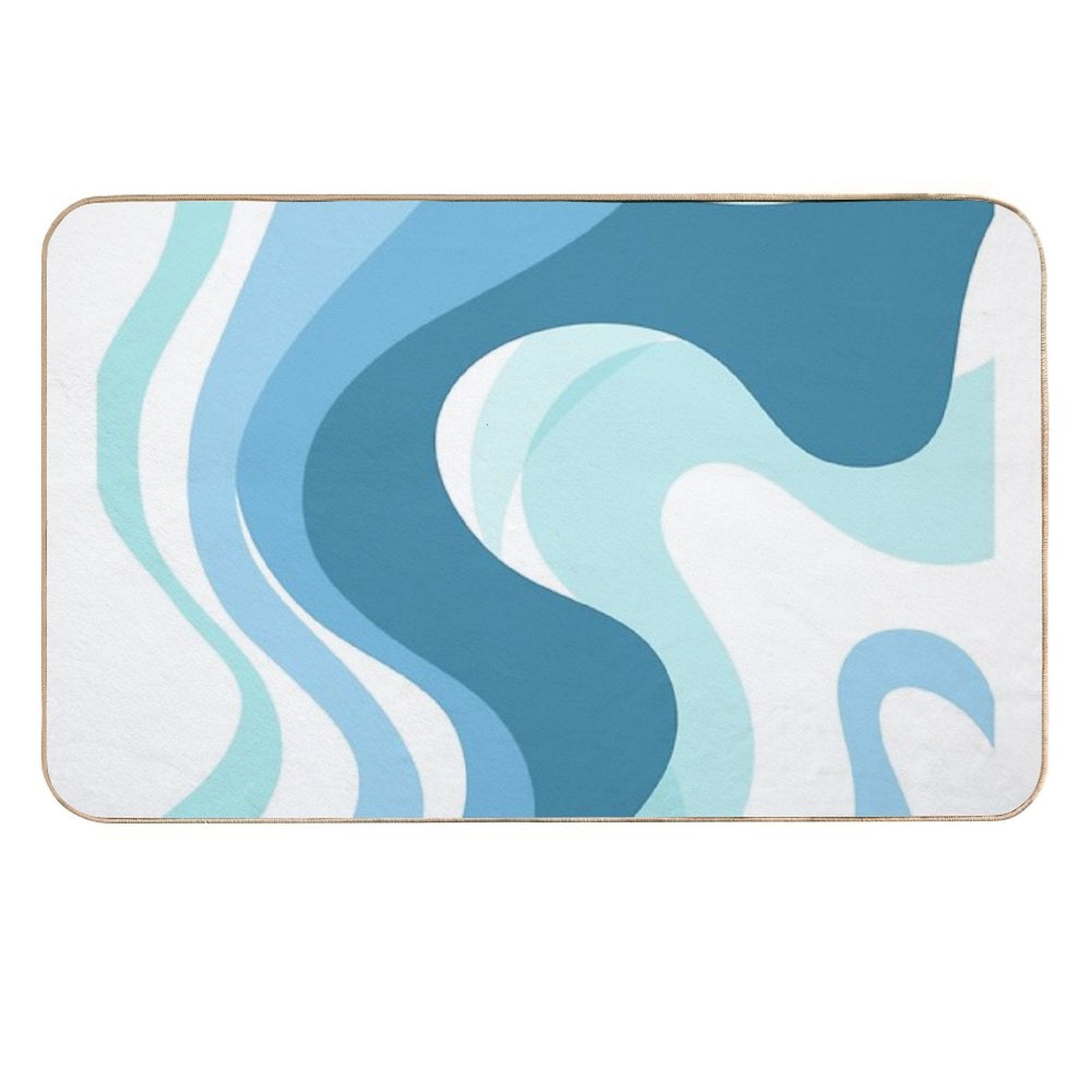 Blue Curve  Fade-Resistant Bath Mat