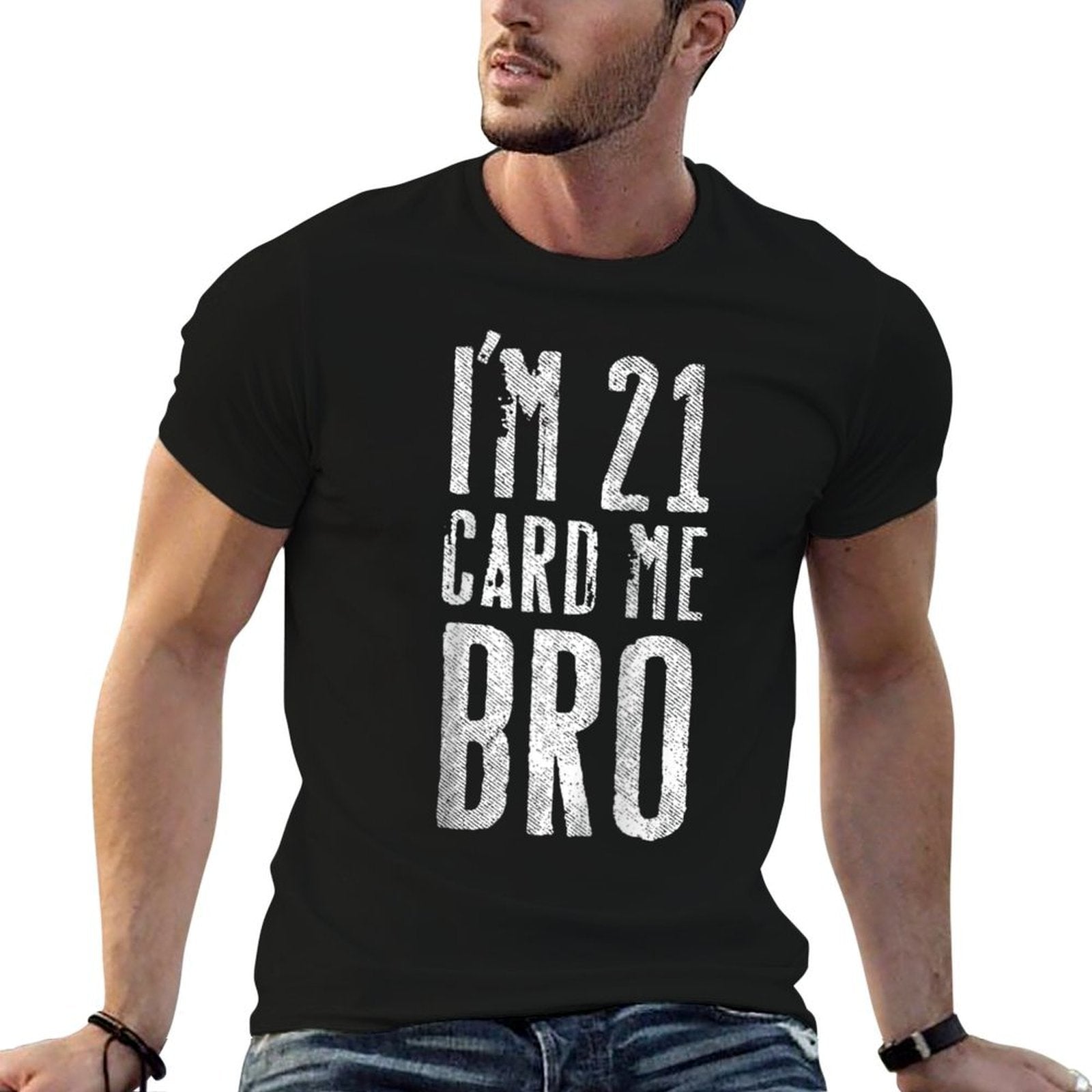 I'm 21 Card Me Bro Funny 21st Birthday Raglan Baseball  Moisture-wicking T-Shirt