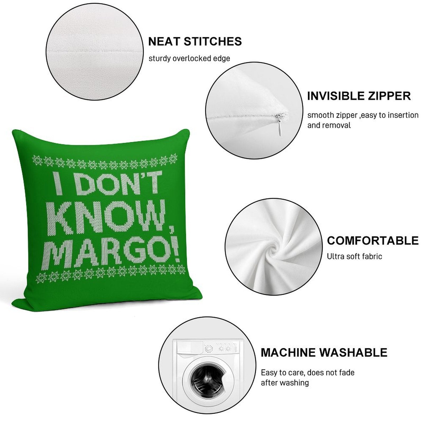 I Don't KNOW, MARGO! Soft Gift Ready Throw Pillow