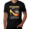 Womens September Girl Birthday Diva Fabulous 40th Birthday  Tagless Design T-Shirt