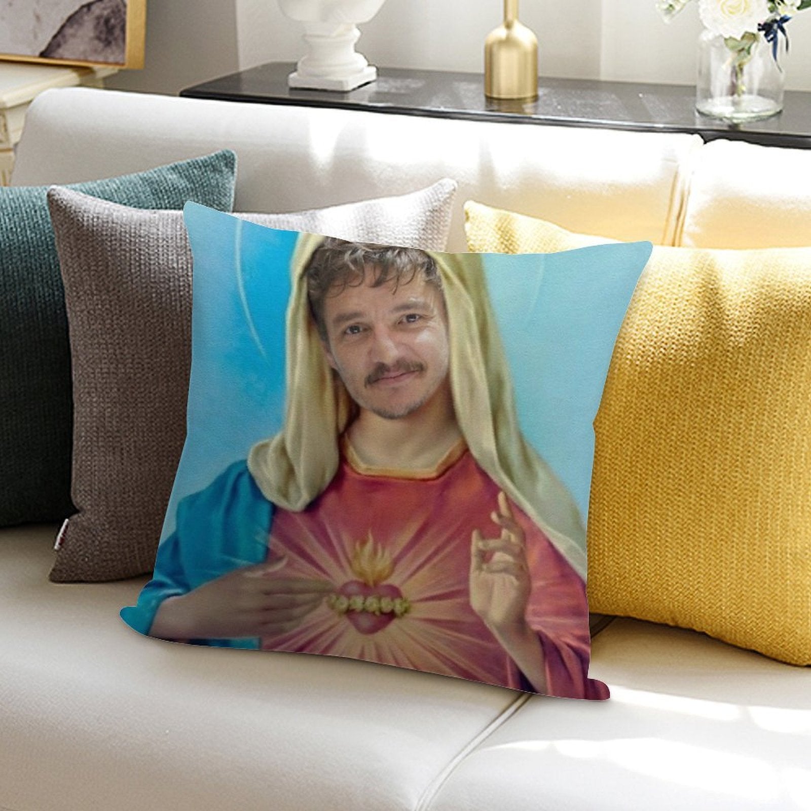 I Believe in Pedro Pascal Soft Bedroom Essential Throw Pillow