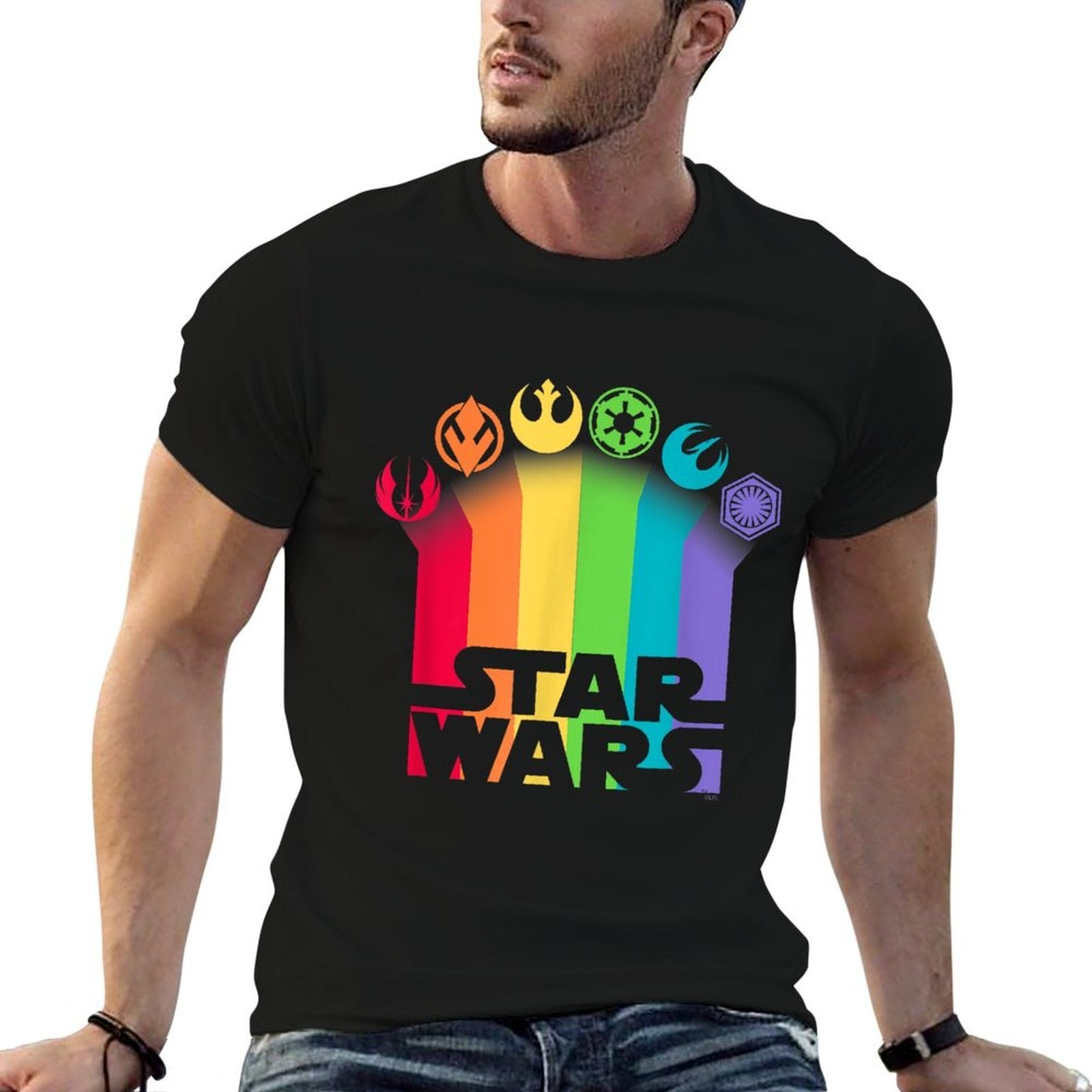 Star Wars Logo with Pride Icons  Relaxed-fit T-Shirt