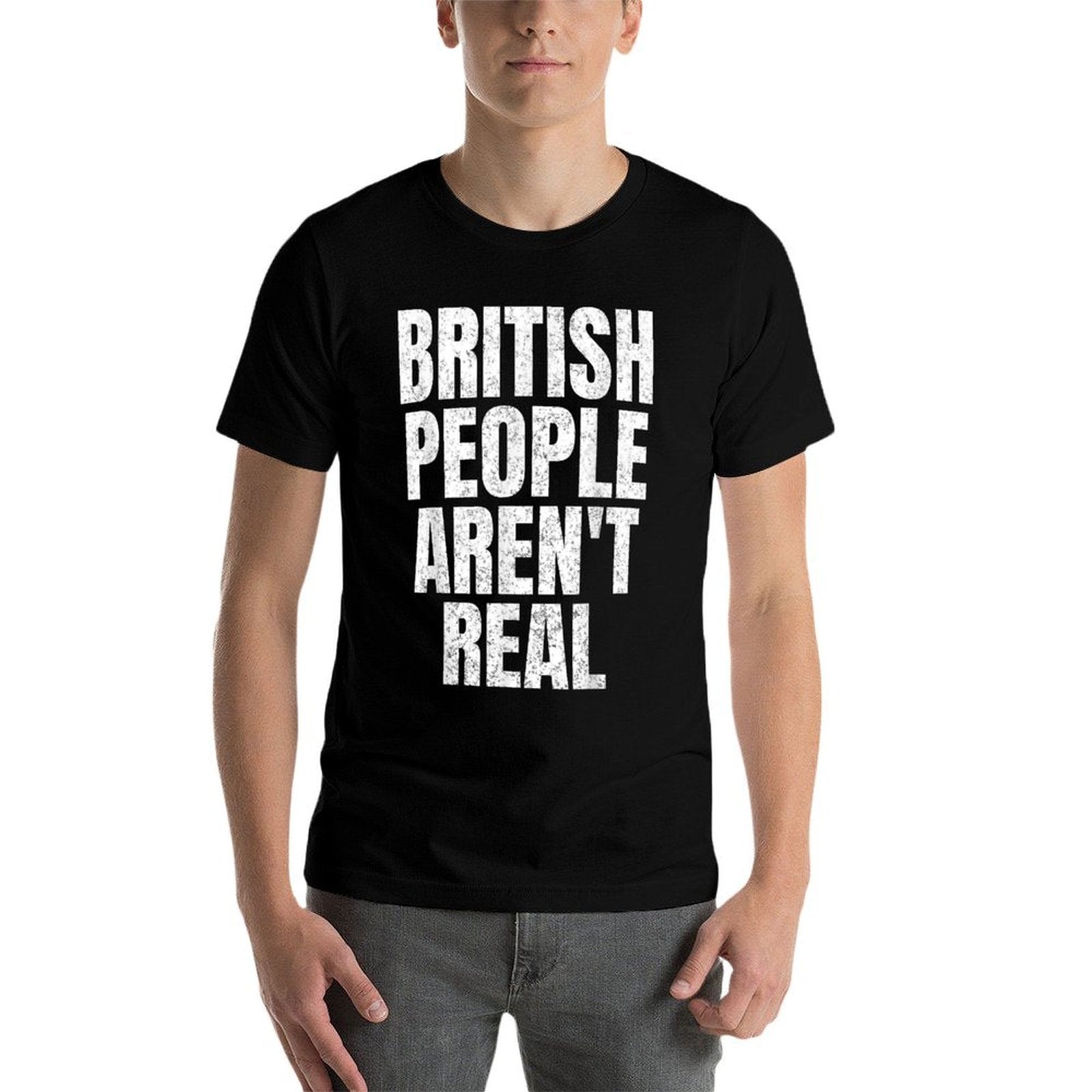 British People Arent Real Funny Meme Saying 2024 Gag  Breathable T-Shirt