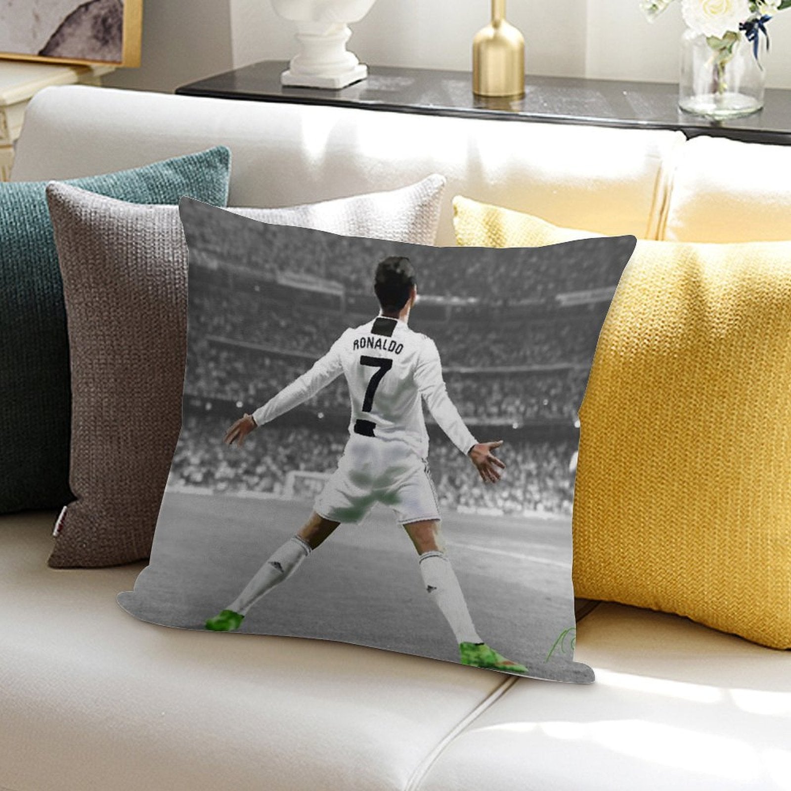 Cristiano Ronaldo Soft Gift Ready Throw Pillow