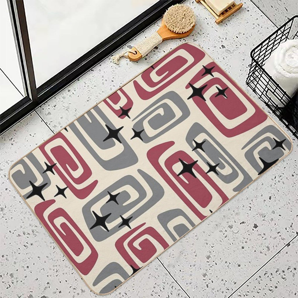 Retro Mid Century Modern Abstract 549  Stain-Proof Bath Mat
