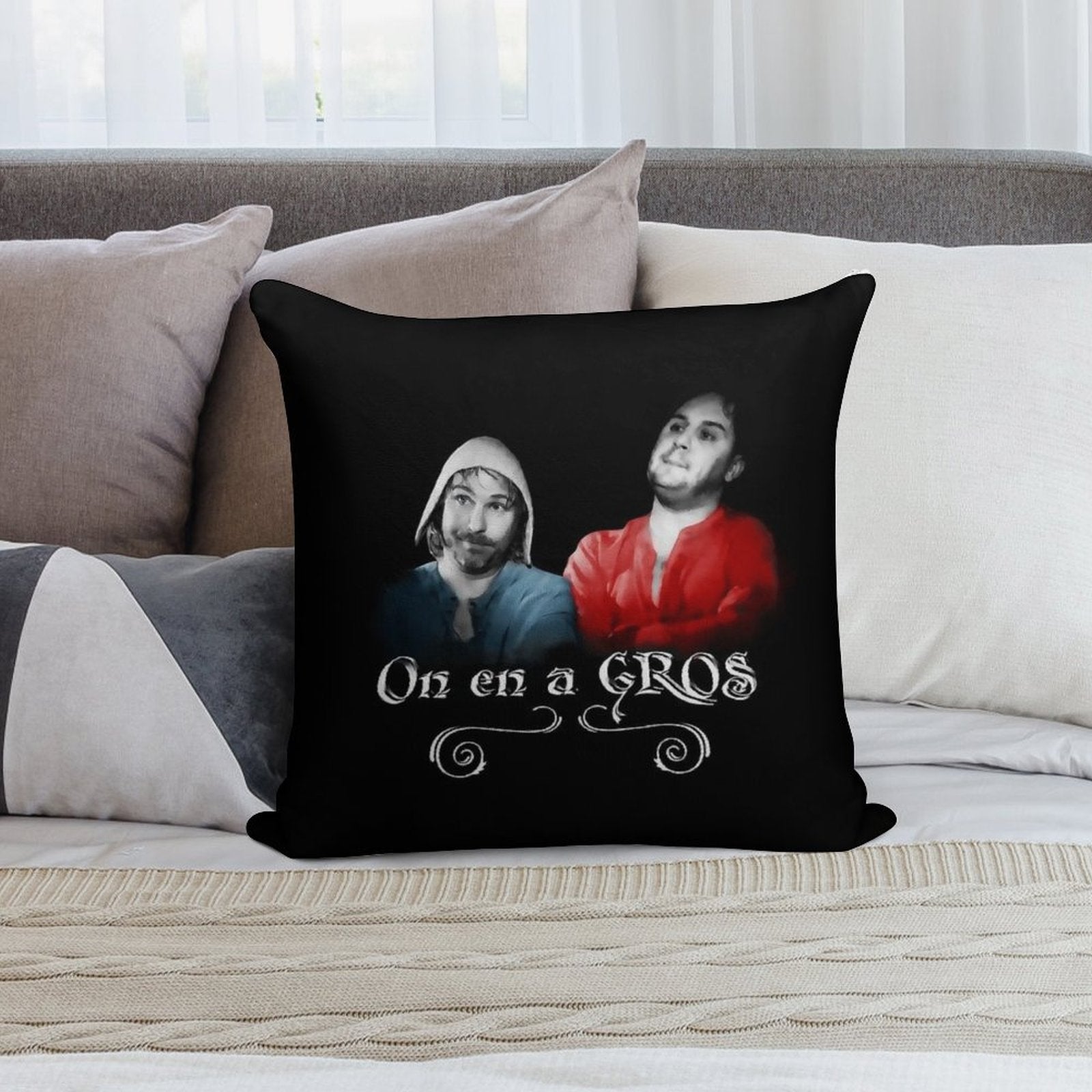 We Have GROS - Karadoc And Perceval Soft Ultra-Soft Texture Throw Pillow