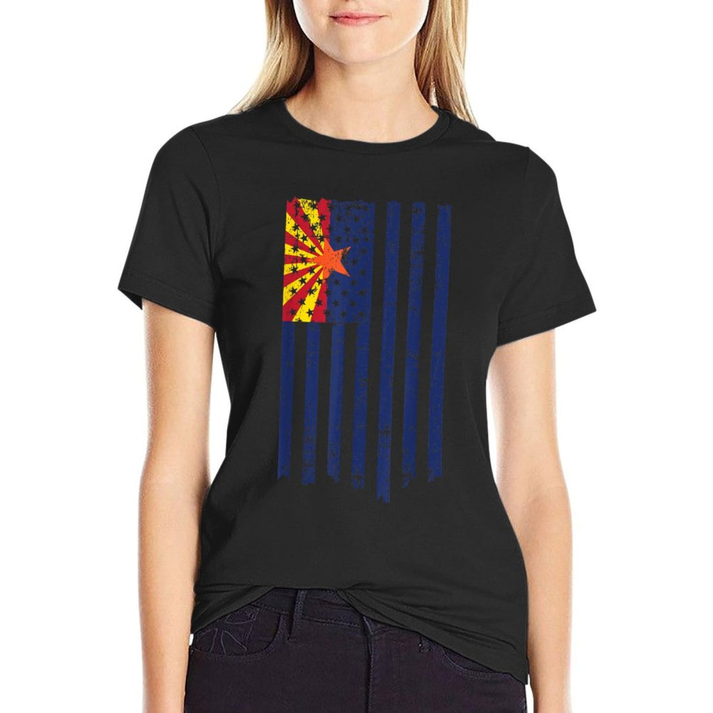 Arizona USA Distressed American Patriotic  Tagless Design T-Shirt