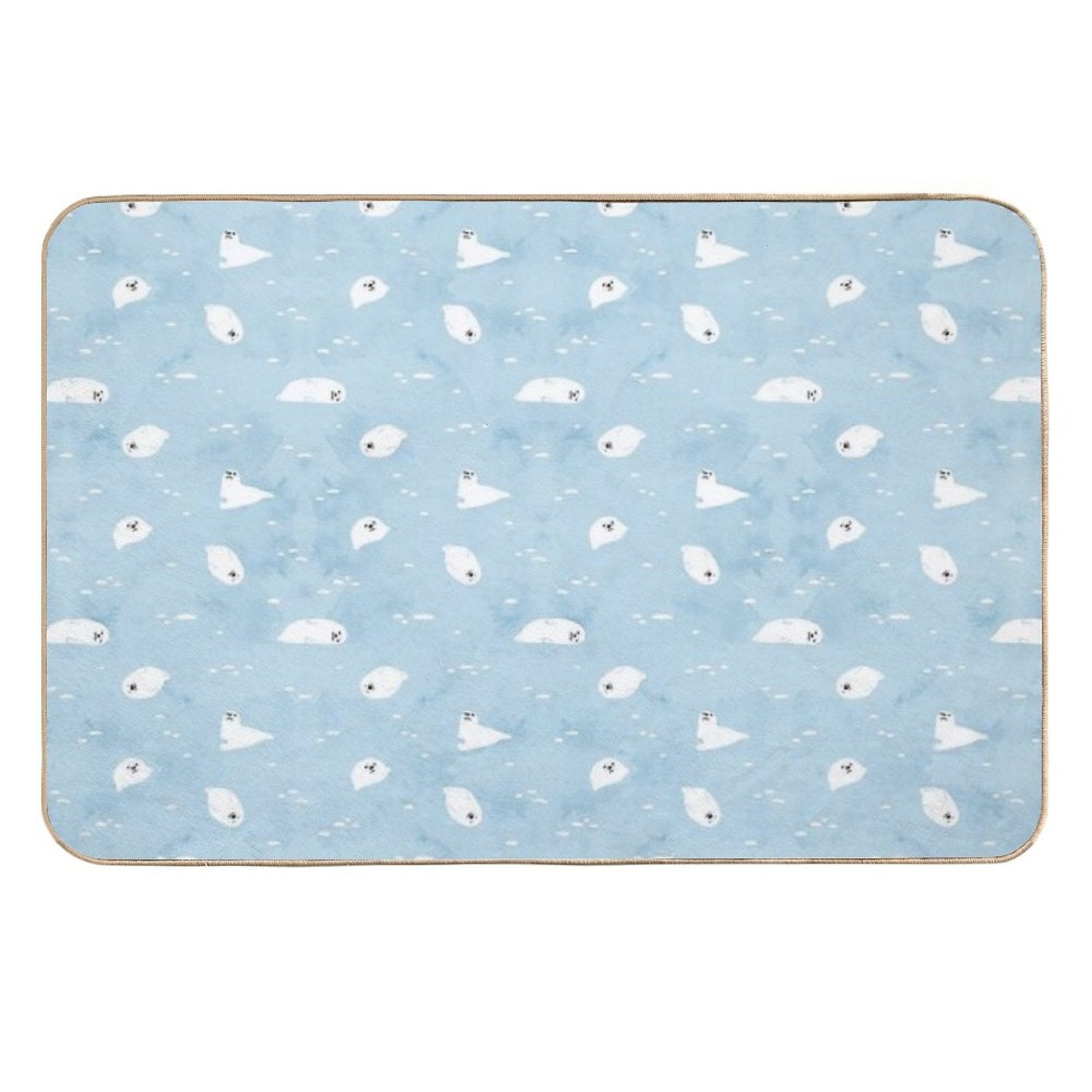 Baby Seal Pattern  Easy Maintenance Bath Mat