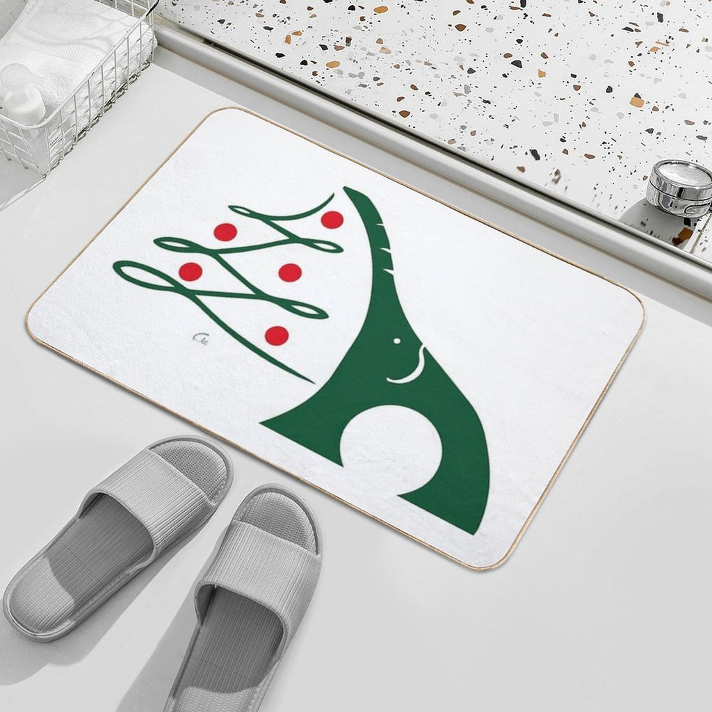 Elephant Christmas 1  Rapid-Drying Bath Mat
