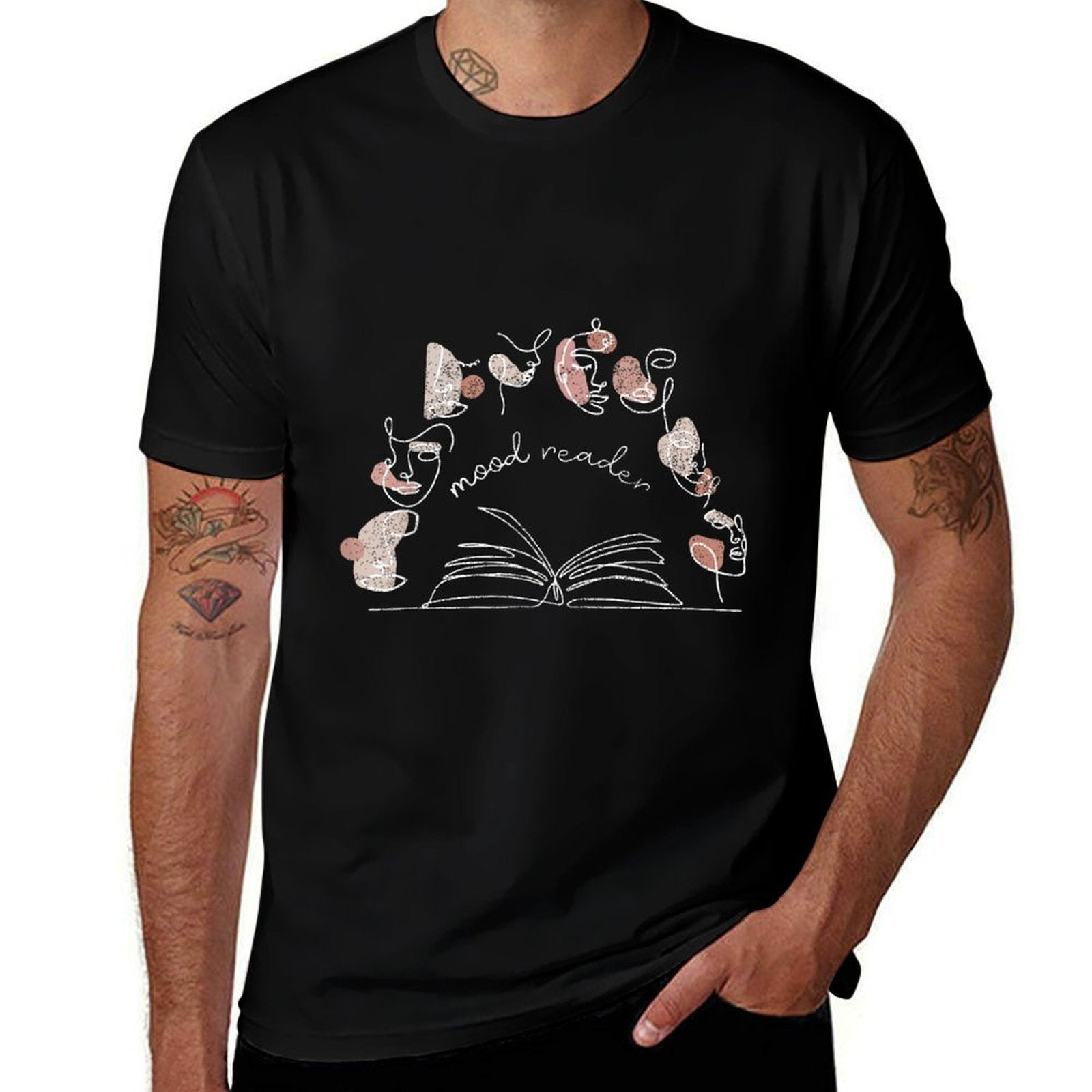 Mood Reader Moody Mood Reader Abstract Boho Bookish Avid Re  Durable T-Shirt