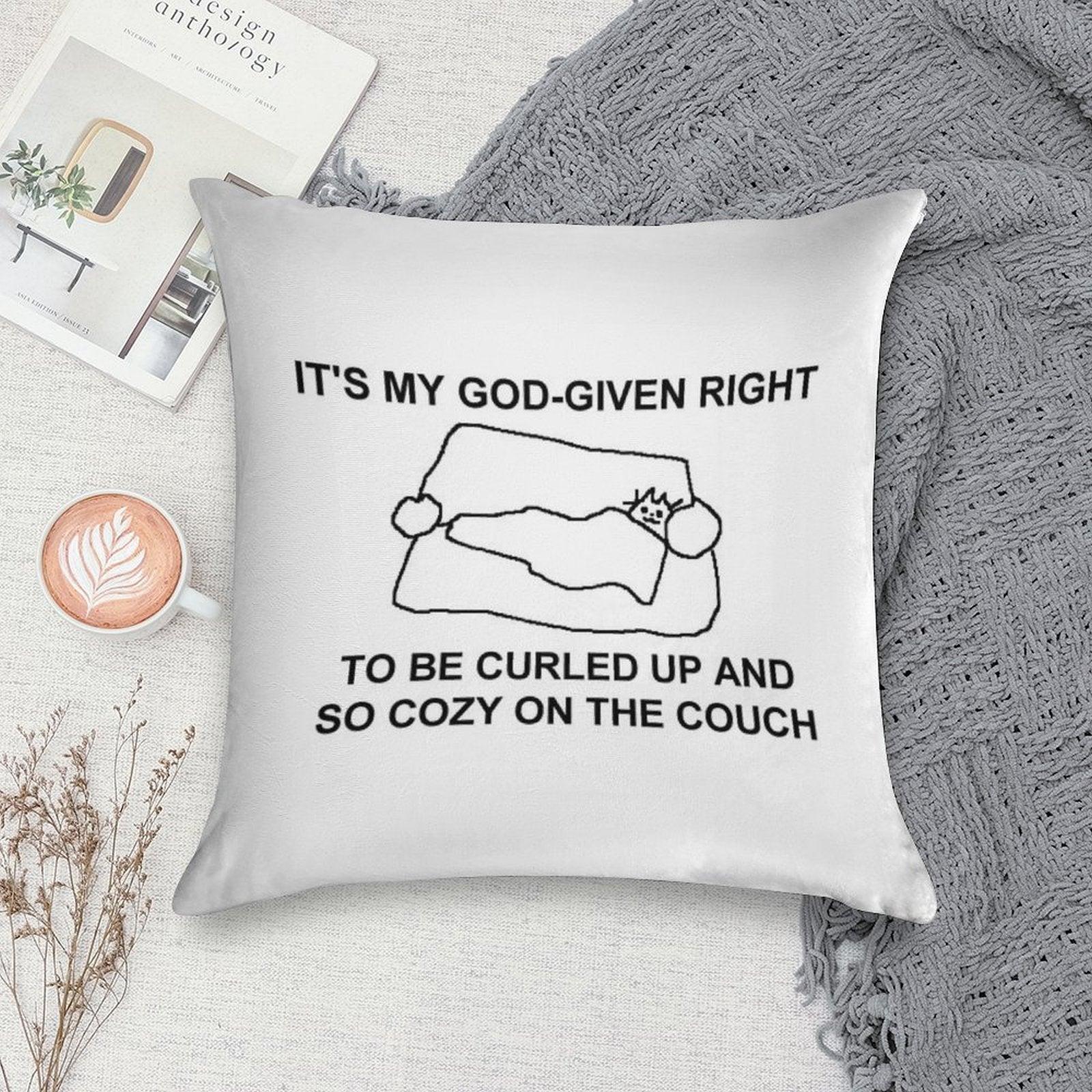 Cozy on The Couch Soft Style Accent Throw Pillow