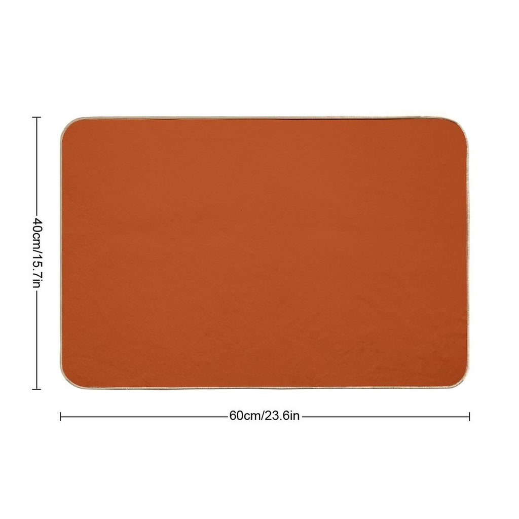 Solid Rust Solid Color  Multi-Purpose Bath Mat