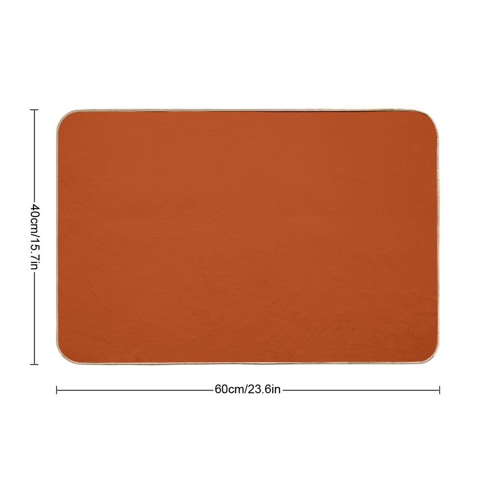 Solid Rust Solid Color  Multi-Purpose Bath Mat