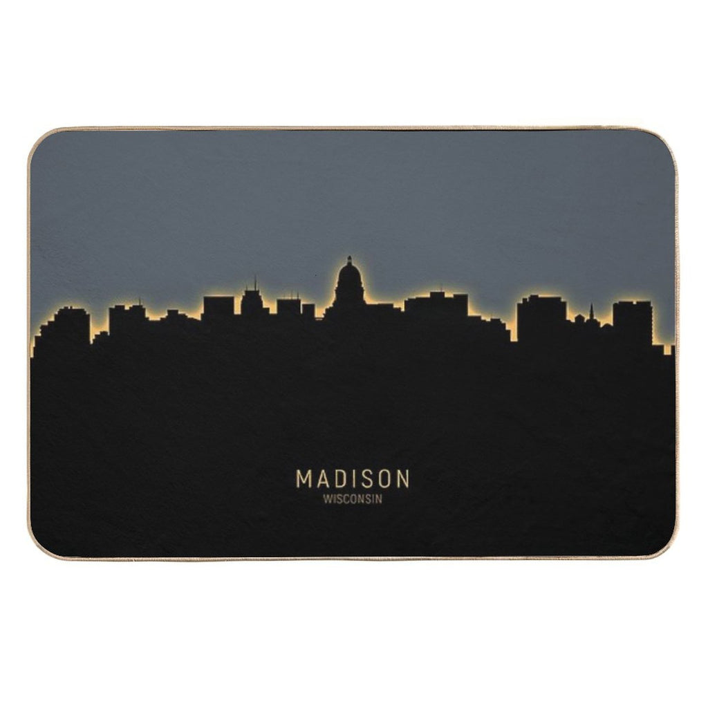 Madison Wisconsin Skyline  Multi-Purpose Bath Mat