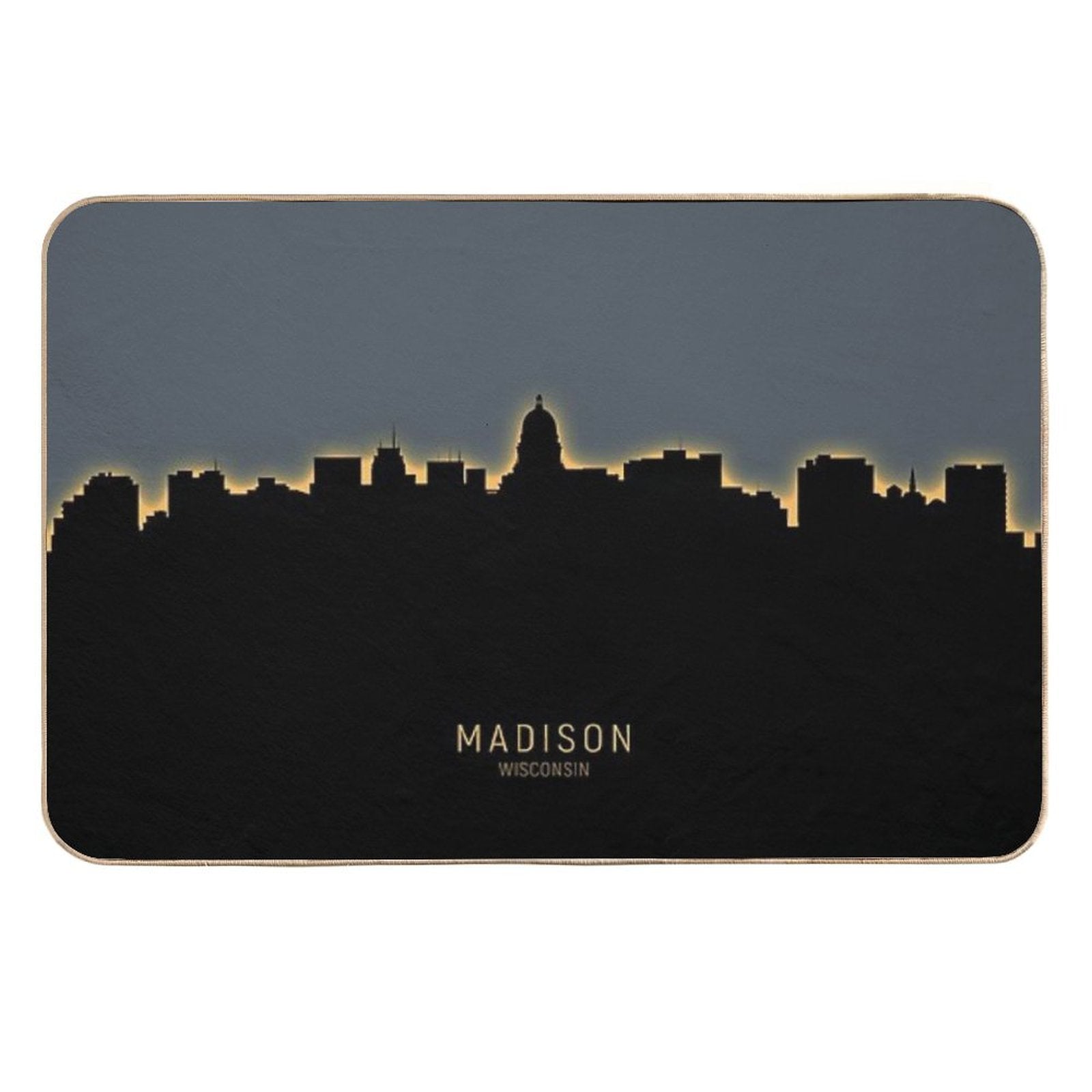 Madison Wisconsin Skyline  Multi-Purpose Bath Mat