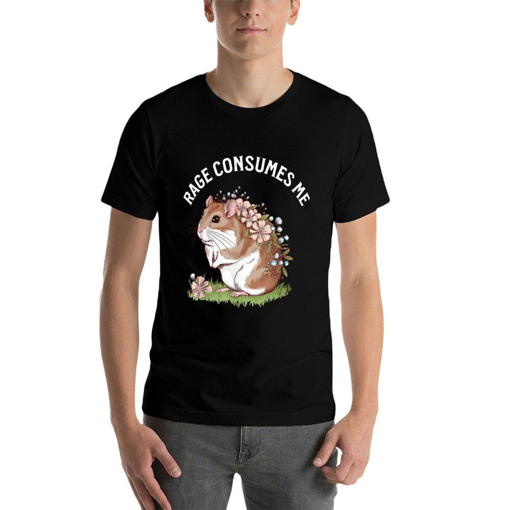 Hamster Rage Consumes Me Colorful Design  Summer-ready Fabric T-Shirt