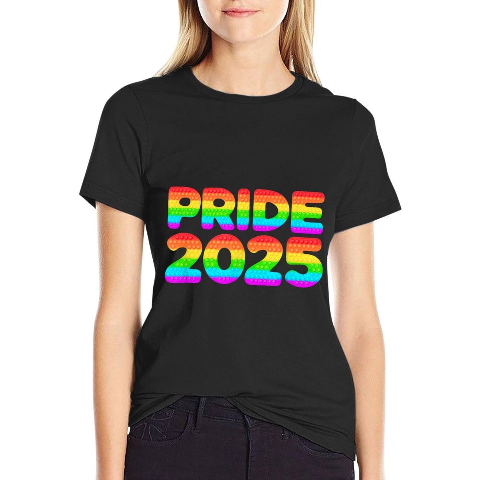 Pride 2025 LGBTQ Rainbow Gays Lesbians Celebrate Pride Month  Easy-care T-Shirt