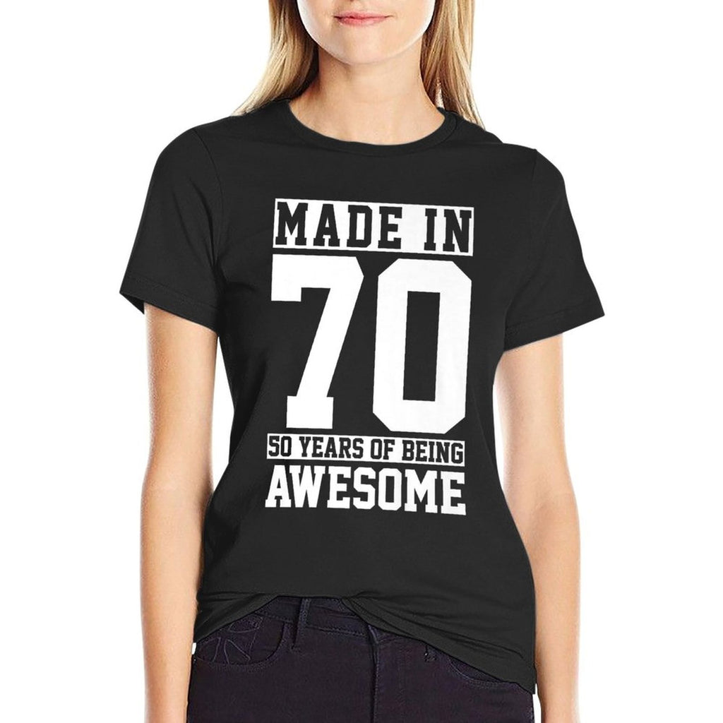 Made In 1970 Awesome Since Funny 50 Years 50th Birthday Gift Premium  Durable T-Shirt