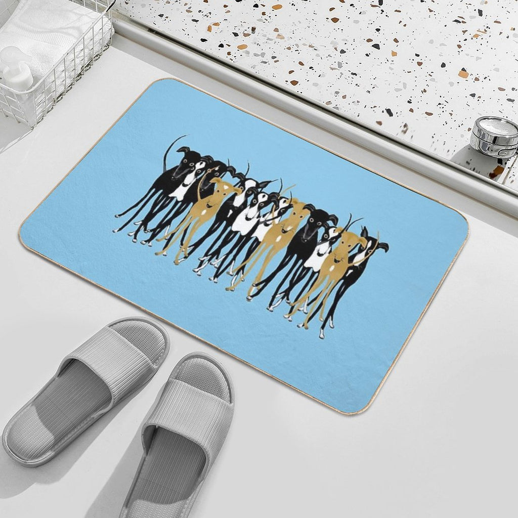 Greyhound Gathering  Toxin-Free Bath Mat