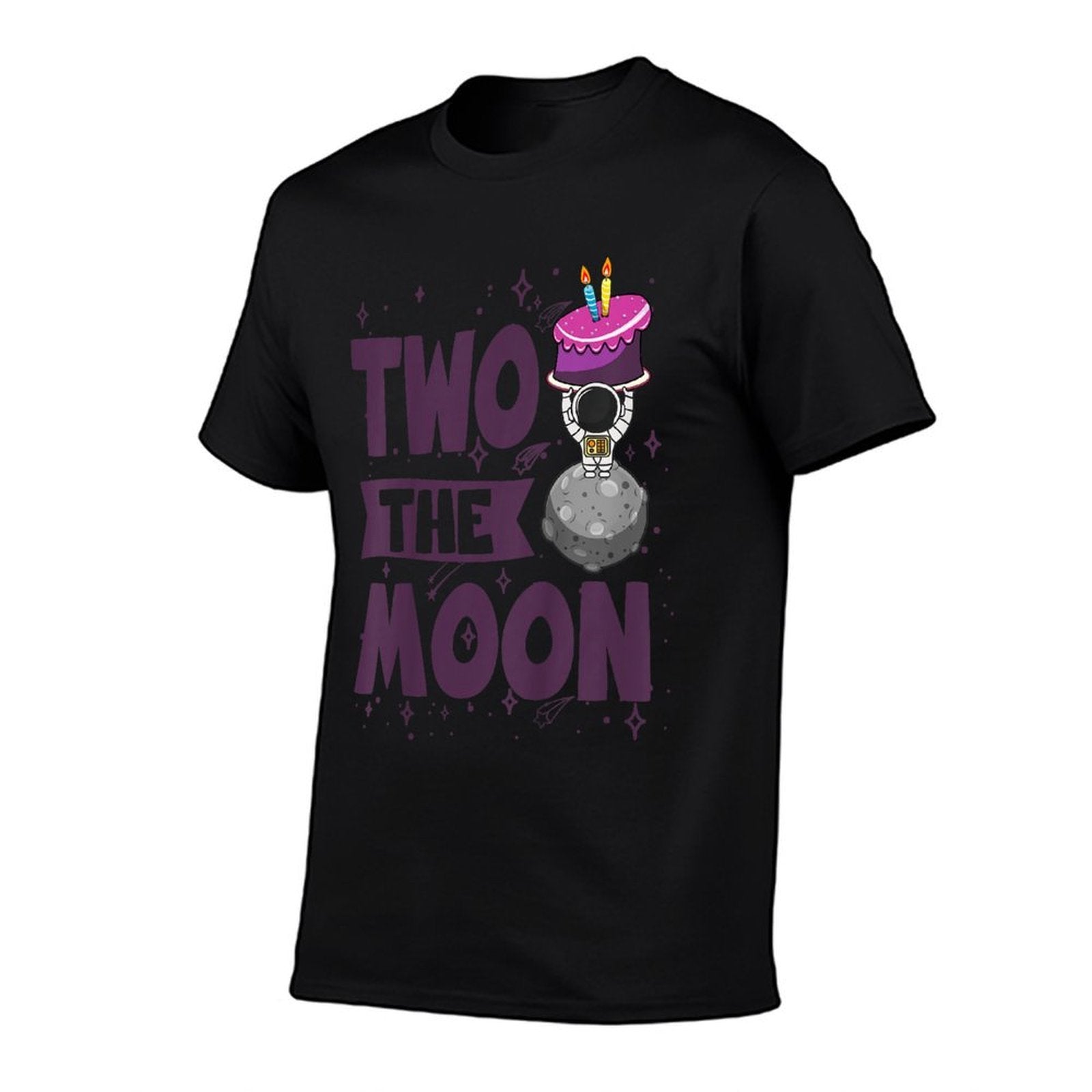 Kids TWO THE MOON Girls 2nd Birthday Gift For 2 Year Old  Slim-fit Cut T-Shirt