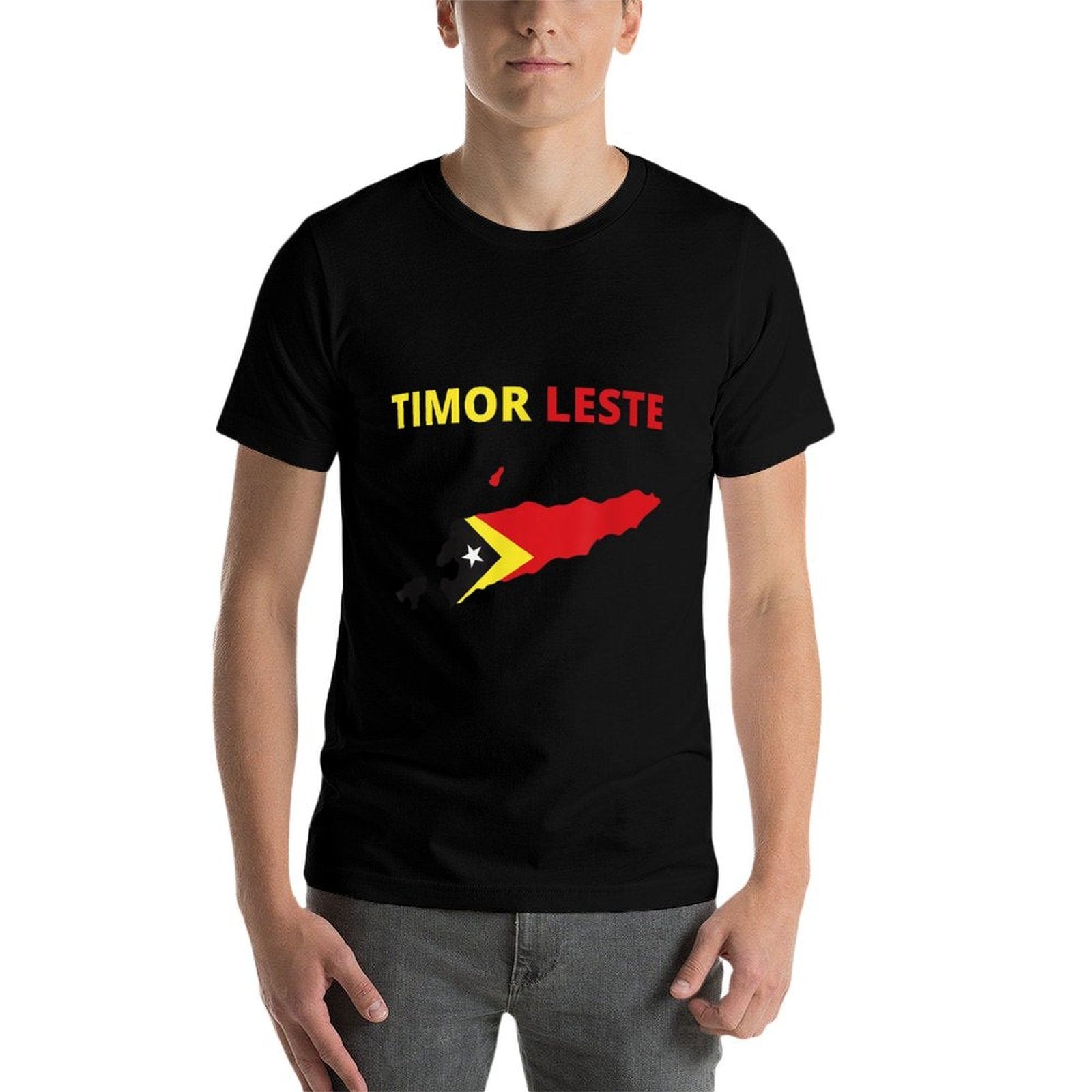 TIMOR LESTE FLAG AND MAP  Affordable Price T-Shirt