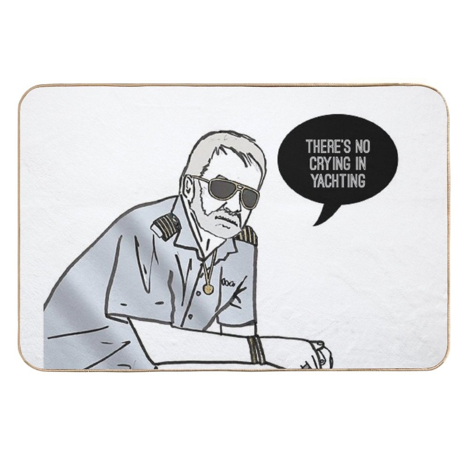 No Crying in Yachting  Non-Slip Bath Mat
