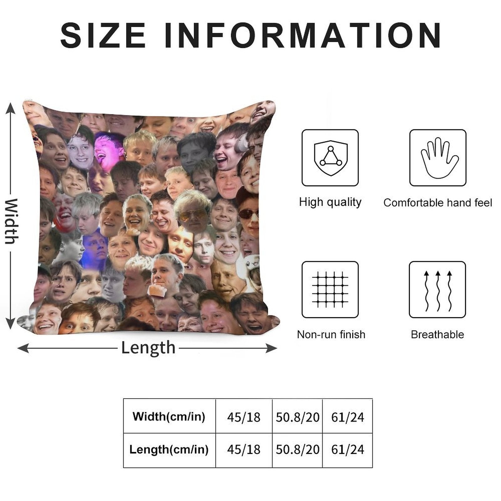 CONOR MASON PILLOW Soft Bedroom Essential Throw Pillow