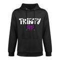 Thirty AF Funny 30th Birthday Gift Shape Retention Hoodie