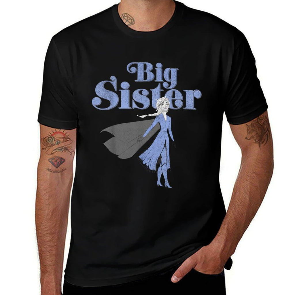 Disney Frozen 2 Elsa Big Sister  Heathered Texture T-Shirt