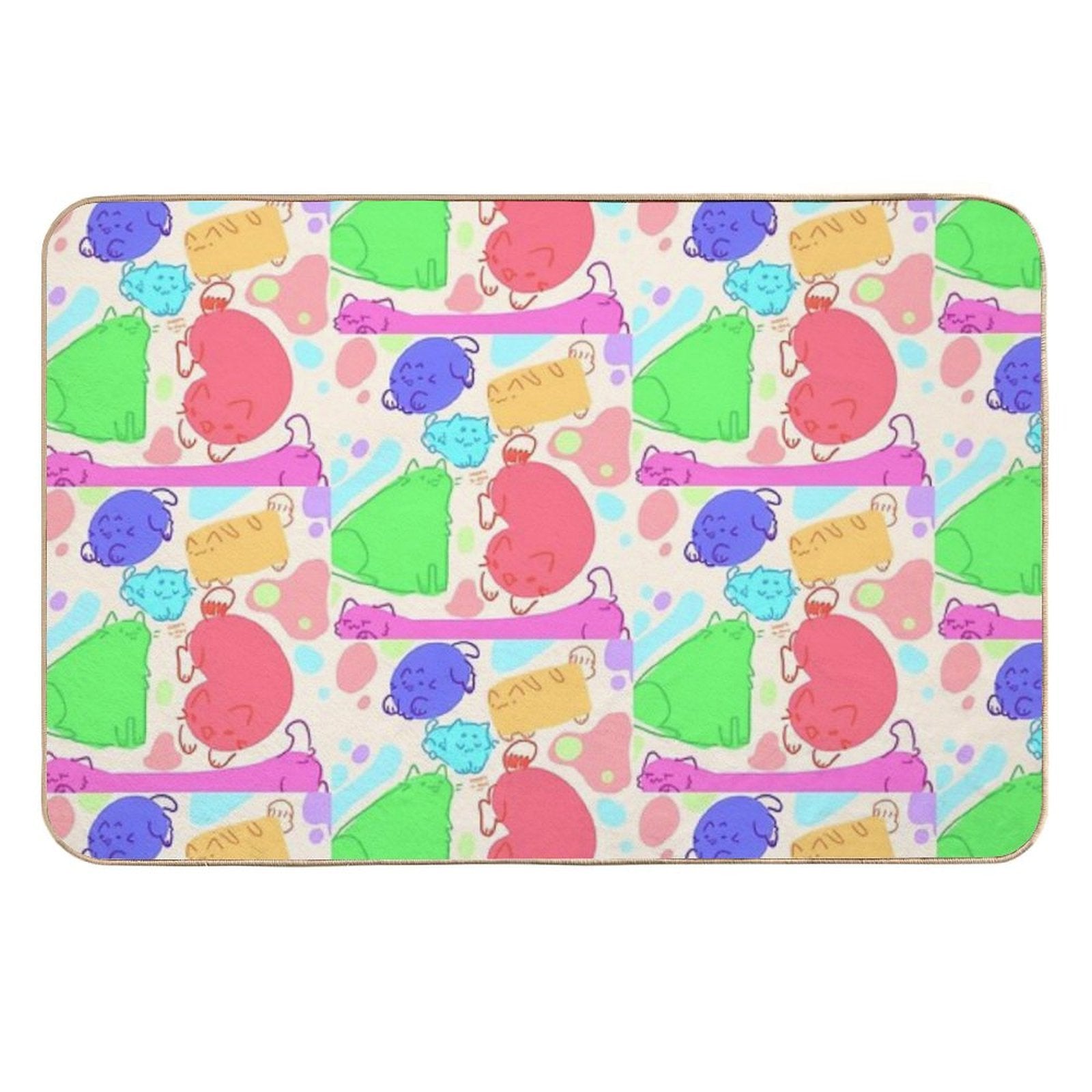 Crazy Cats  Easy To Clean Bath Mat