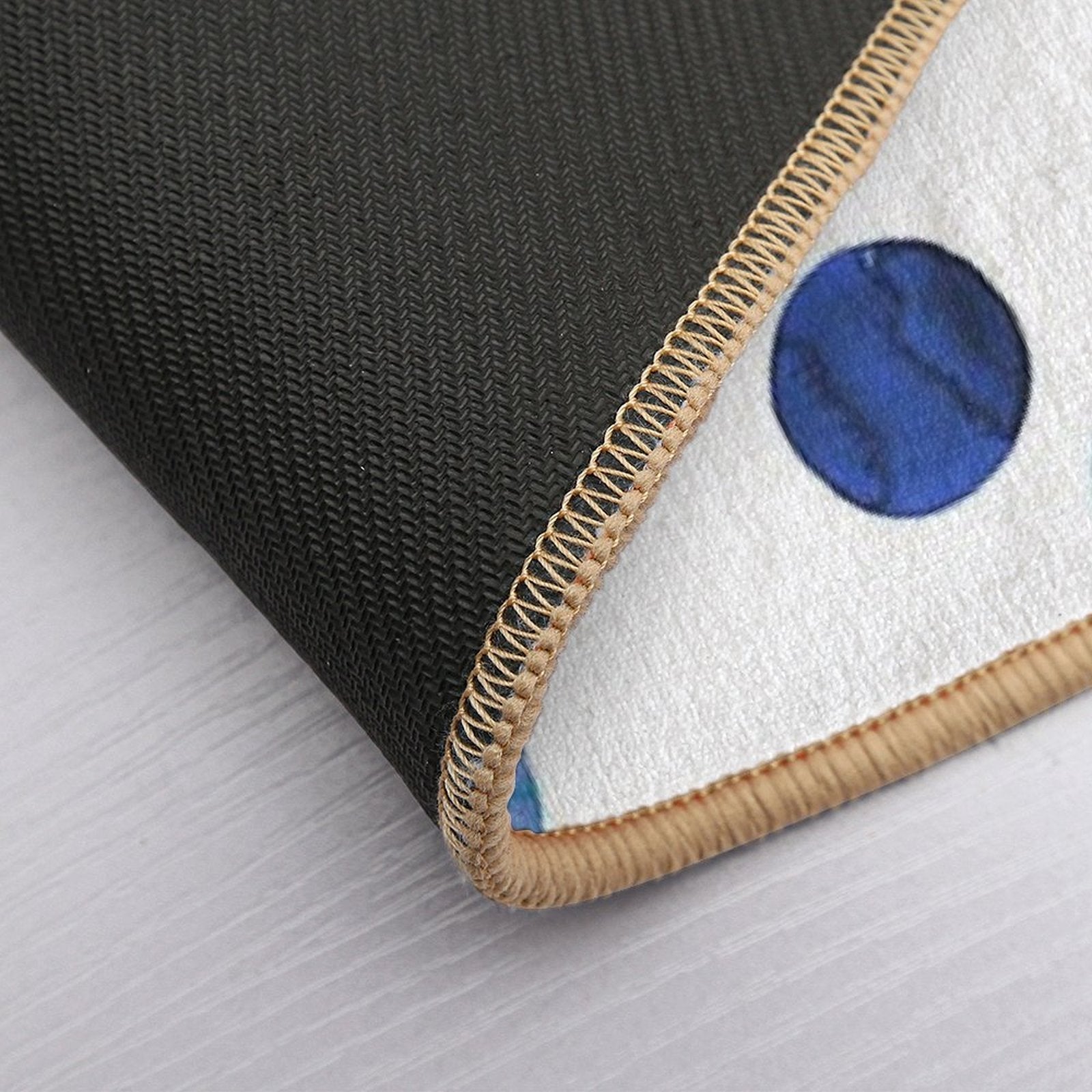 Watercolor Polka Dots - Geometric Dot Print - Blue  Dirt-Trapping Bath Mat