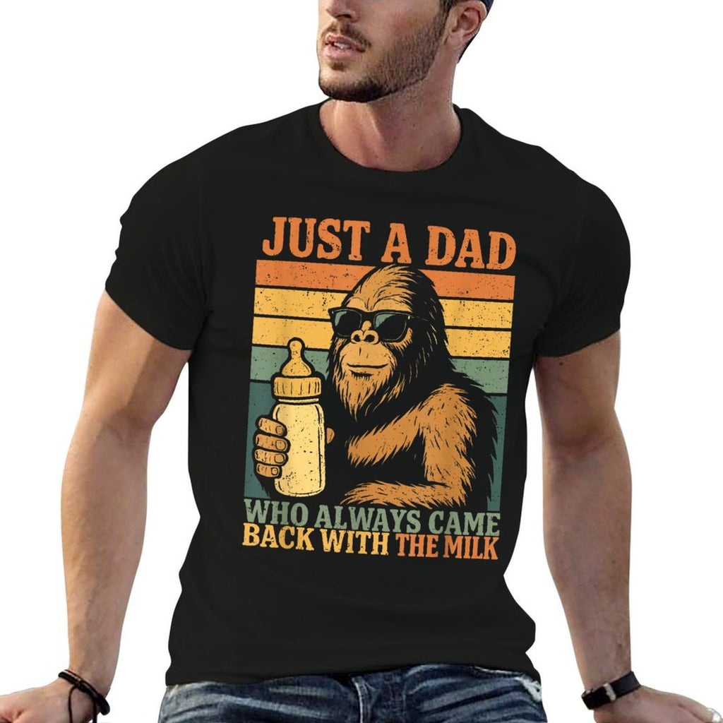 Bigfoot New Dad To Be , Just A Dad Who Always Came Back  Heathered Texture T-Shirt