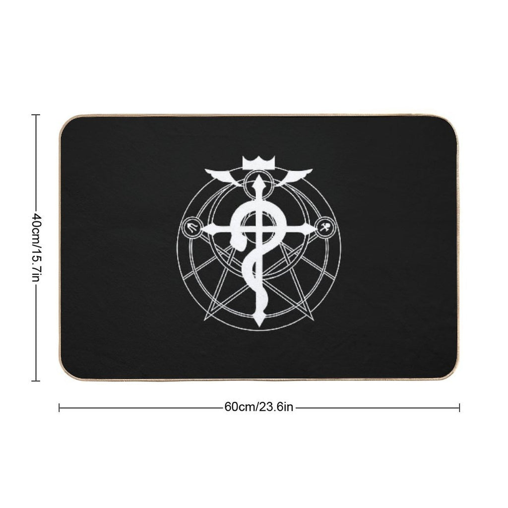 Full Metal Alchemist White  Odorless Bath Mat