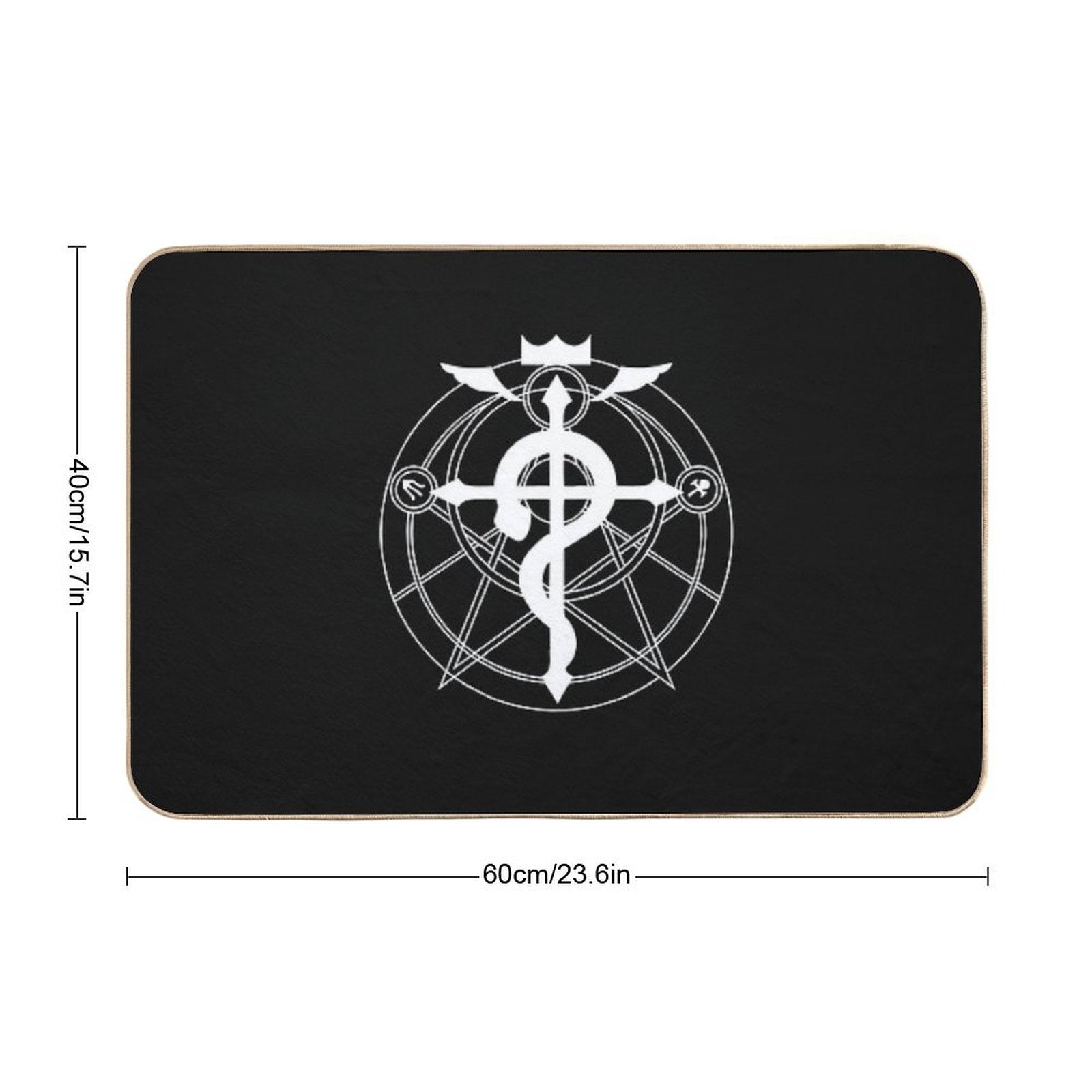 Full Metal Alchemist White  Odorless Bath Mat