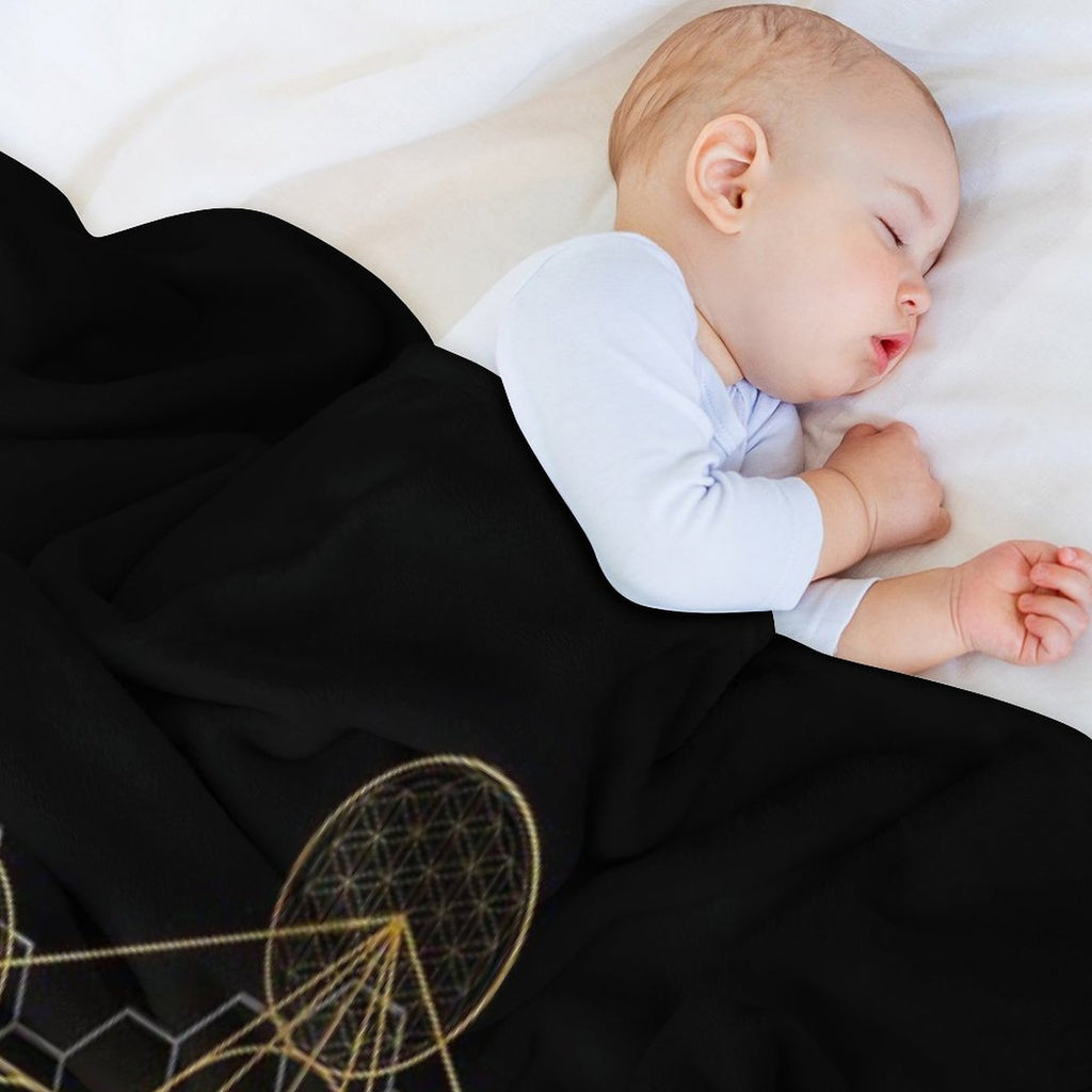 Sacred Geometry Metatron's Cube Quick-dry Throw Blanket