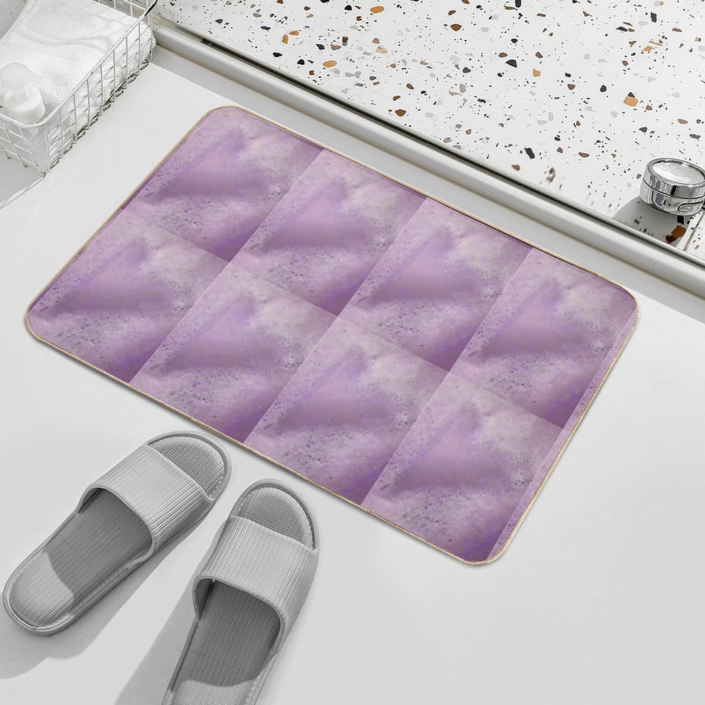 Bubbles Lavender  Slip-Resistant Bath Mat