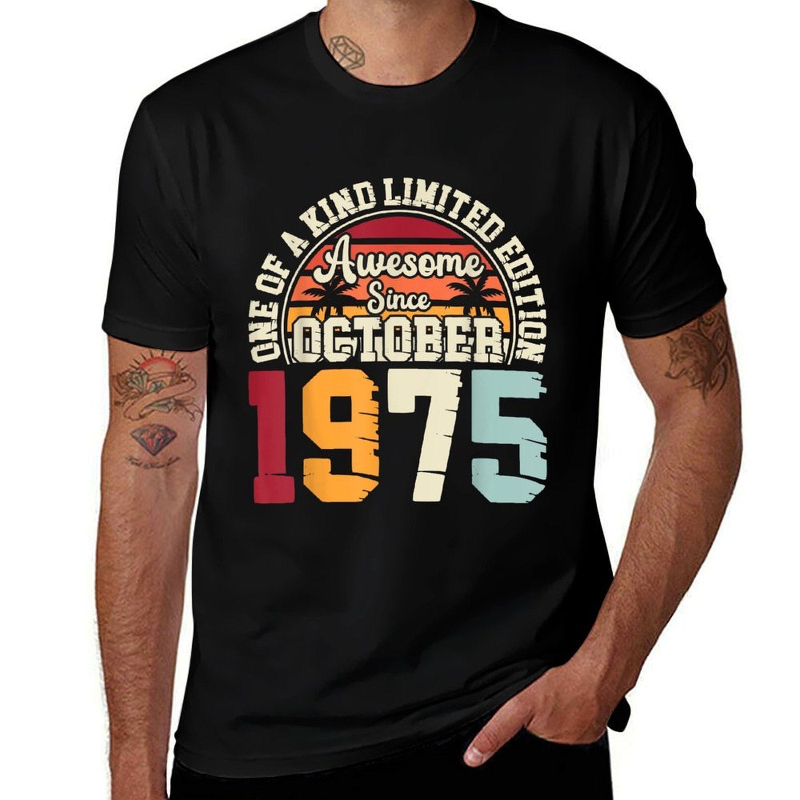 Funny 50 Years Old Vintage October 1975 50th Birthday Party  Quick-drying T-Shirt