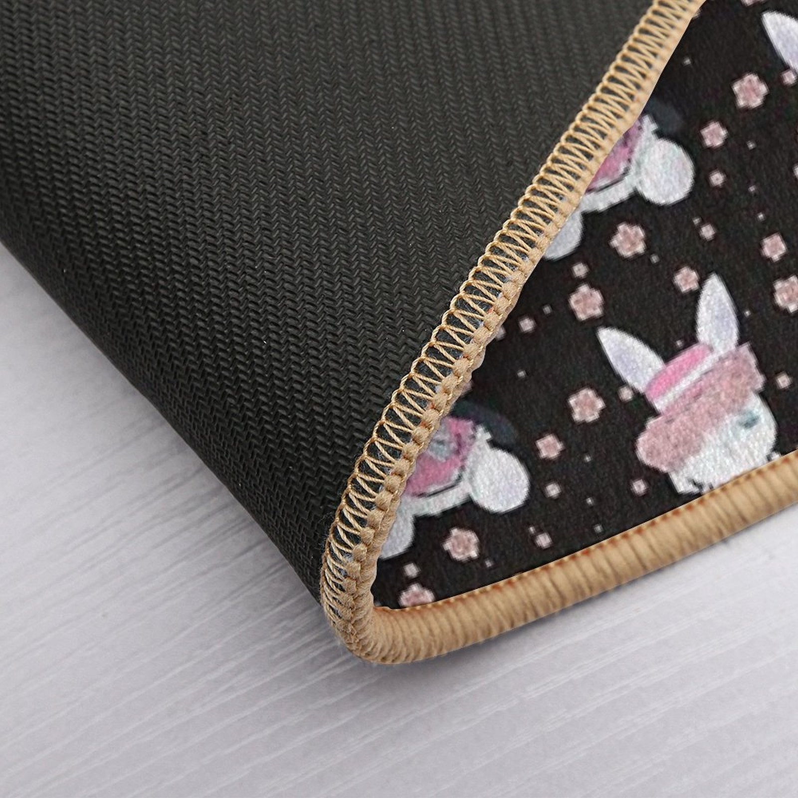 Rabbit (girl) Ciel (black)  Slip-Resistant Bath Mat
