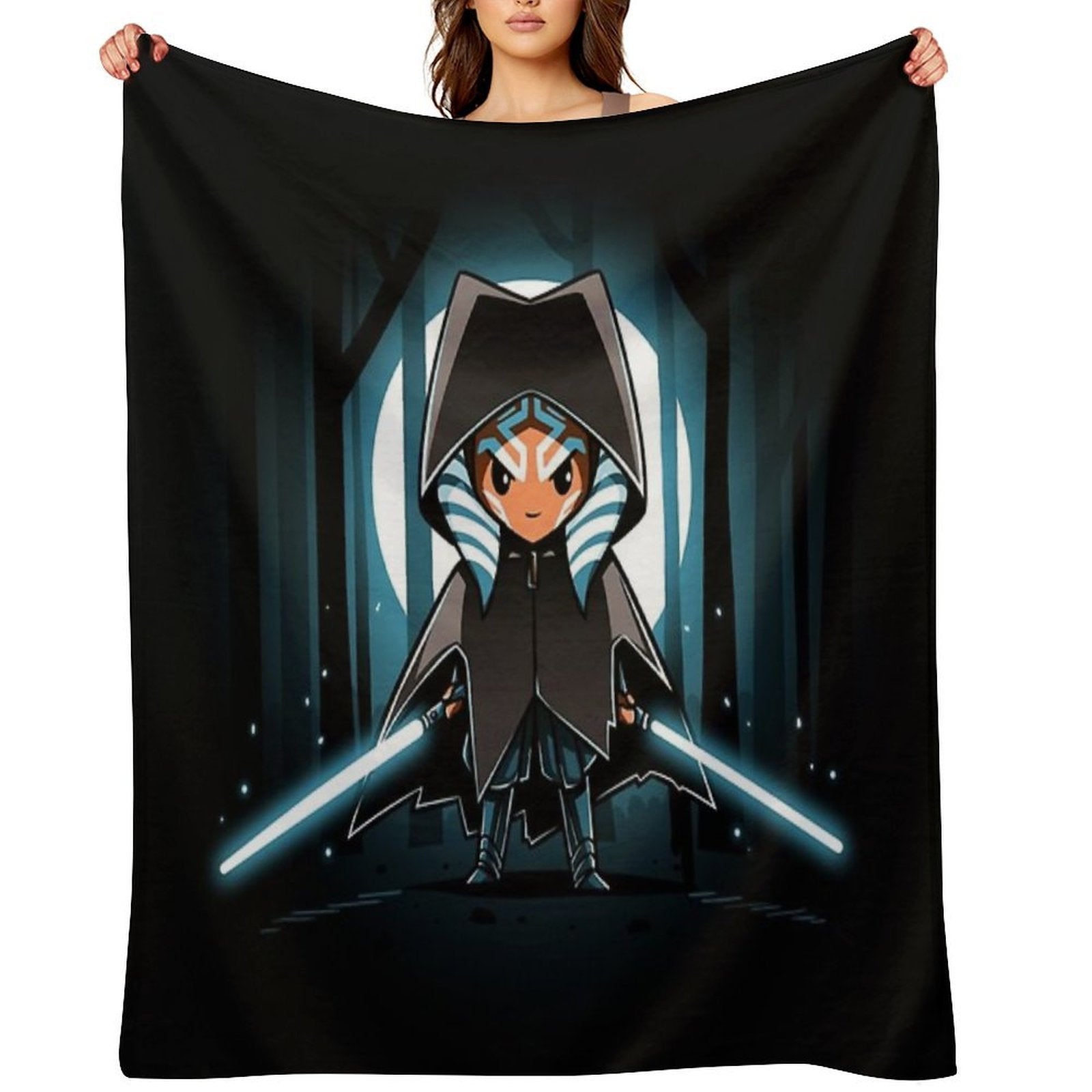 Ahsoka Tano Velvety-soft Throw Blanket